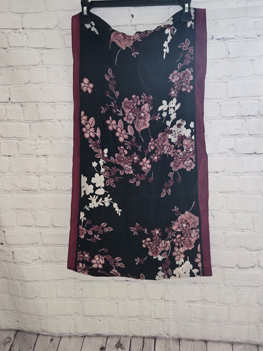 J Jill Wearever  Floral 100% Silk Infinity Scarf Loop Wrap Whimsigoth Scarf Top